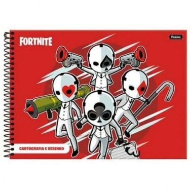 Imagem de Caderno de desenho Foroni fortnite cartas espiral 96 folhas