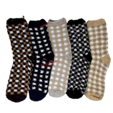 Imagem de Kit 02 Pares Meia Soft Felpuda Masculina Unissex Super Confortável Inv