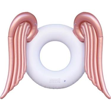 Imagem de BOIA INFLÁVEL ANJO REDONDA COM ASAS ROSE GOLD 170cm - OPEN TRADE