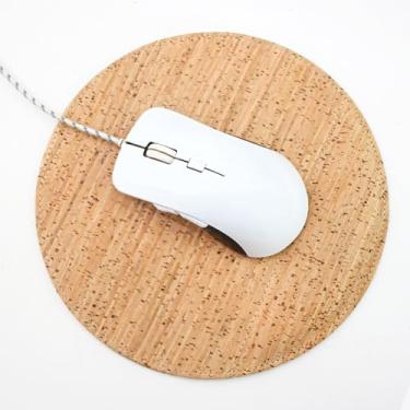 Imagem de boshiho Mouse Pad, Boshiho ecológico cortiça natural pequeno mouse pad com suporte de pulso (cortiça)