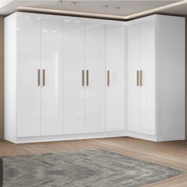 Imagem de Quarto Modulado De Canto Madrid Com 7 Portas Maxel