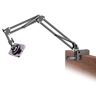 Imagem de Suporte de telefone de cama pescoço de ganso para suporte Magsafe para iPhone, suporte magnético de mesa para telefone com braçadeira, suporte ajustável para tablet compatível com Kindle iPhone 15 14