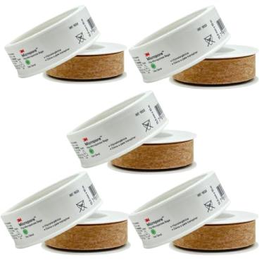Imagem de Fita Micropore 12,5mm x 10m Hipoalergênica Pele | Kit com 5 Unidades