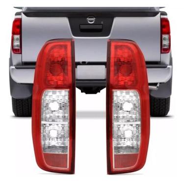 Imagem de Par Lanterna Traseira Bicolor Nissan Frontier 2008 a 2016 Com Circuito