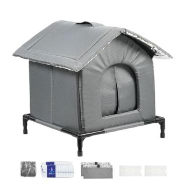 Imagem de Fenteer Casa de resfriamento para gatos, condomínio para animais de estimação, suporte reutilizável multiuso, casa para gatos de rua, cama de caverna, M