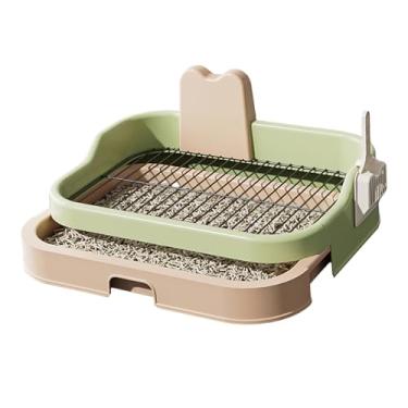 Imagem de Generic Vaso sanitário para cães, bandeja higiênica para cães de pequeno e médio, comadre, suporte para xixi de filhotes, tapete de treinamento, Verde E Bege