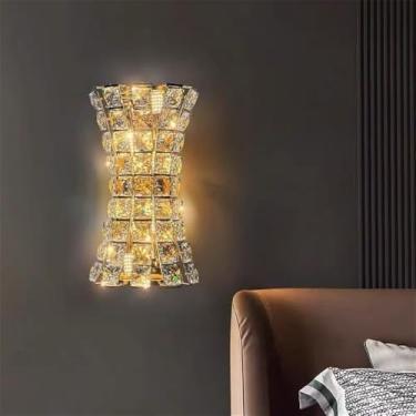Imagem de Lâmpada De Parede LED Moderna De Cristal Luxo - Decoração De Arte Fashion Para Sala De Estar, Quarto, Villa, Hotel, Escadaria E Corredor (Estilo 40 B D18H30CM)