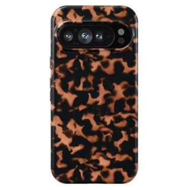 Imagem de Obbii Capa compatível com Google Pixel 10 Pro XL, capa rígida híbrida fina interna de TPU protetora durável capa protetora integrada para Google Pixel 10 Pro XL (6,8 polegadas) (concha de tartaruga)