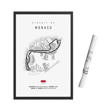 Imagem de Arte De Parede Vintage Em Lona HD Com Tema De Circuito De Fórmula 1 Im