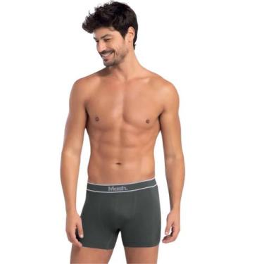 Imagem de Kit Com 2 Cuecas Boxer Microfibra Sem Costura Mash, GG, Cinza, Branco