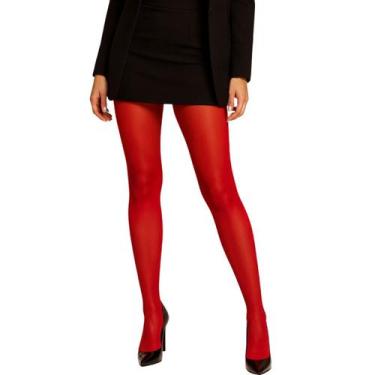 Imagem de Meia Calça Opaca Feminina Adulto Clássica Fio 40 Trifil, M, Vermelho