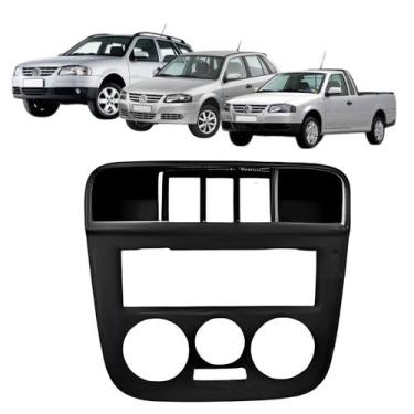 Imagem de Moldura Rádio 1 Din Gol G4 Parati Saveiro 2006 à 2009 3 Botões Preta P