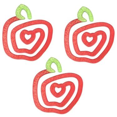 Imagem de Clipes de papel jumbo para professores, alunos e amantes de livros - Material escolar, presente de agradecimento ao professor (design Apple), 3 peças