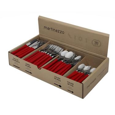 Imagem de Martinazzo Faqueiro Linha Elegance Cor Vermelho Com 180 60 Facas 60 Garfos 40 Colheres de Mesa e 20 Colheres de Chá Peças Ideal Para Restaurantes
