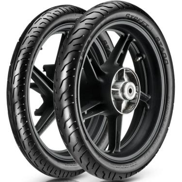 Imagem de Par Pneu Cg 160 Titan Ybr 125 80/100-18 + 90/90-18 Tl St600 Vipal