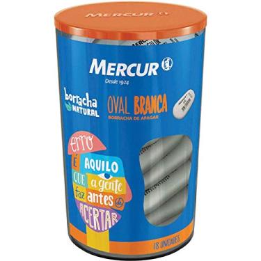 Imagem de Borracha Branca, Mercur, Oval, B01010601020, Pote com 18 Unidades