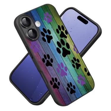 Imagem de ZXHSBROK Capa para iPhone 17, silicone fino premium com [forro de microfibra macio antiarranhões] capa protetora à prova de choque para iPhone 17 (2025) 6,3 polegadas, placa de madeira rústica com