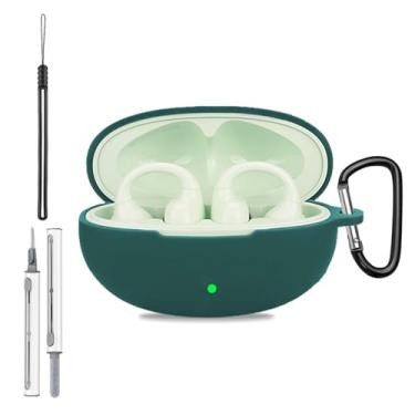 Imagem de YAJOJO Capa para Edifier LolliClip, capa protetora de silicone para Edifier LolliClip, capa de corpo inteiro à prova de choque com proteção contra arranhões, com chaveiro, cordão e kit de limpeza