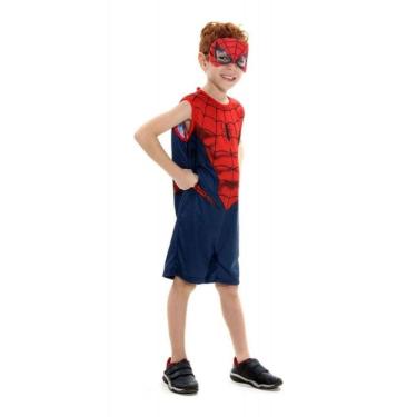 Imagem de Fantasia Infantil Avengers Homem Aranha Curta