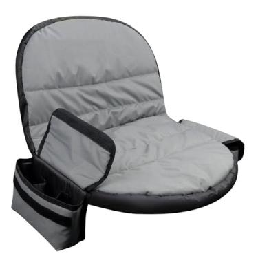 Imagem de Fenteer Capa de substituição para assento de cortador de grama à prova d'água e resistente às intempéries para trator, Cinza