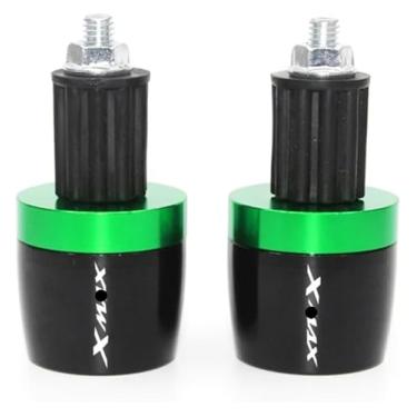 Imagem de Acessórios de motocicleta Alumínio CNC Pegas de Mão Tampa de Extremidade da Barra Compatível com Y&AMAHA Xmax 125 250 300 400 X MAX (B-Verde)