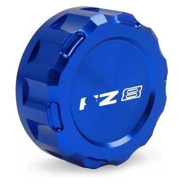Imagem de Tampa universal do reservatório mestre do cilindro do fluido de freio traseiro CNC acessórios de motocicleta compatíveis com Y&AMAHA Fa&zer FZ8 FZ 8 todos os anos (azul)