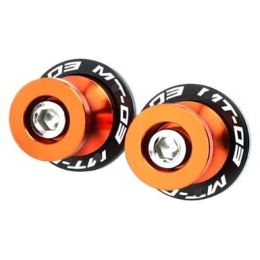 Imagem de BYYINGSUS Parafusos de suporte deslizantes de bobinas de braço oscilante de 6 mm acessórios de motocicleta compatíveis com Y&AMAHA MT03 MT09 MT10 MT 03 09 10 Mt03 Mt09 Mt10 (laranja Mt03)