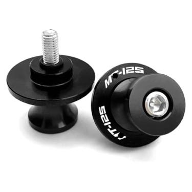 Imagem de BYYINGSUS Carretéis de braço oscilante 6M acessórios de motocicleta parafusos de suporte CNC compatíveis com Y&AMAHA MT125 YZF-R125 MT-125 YZFR125 R125 2014-2023 (preto Mt125)