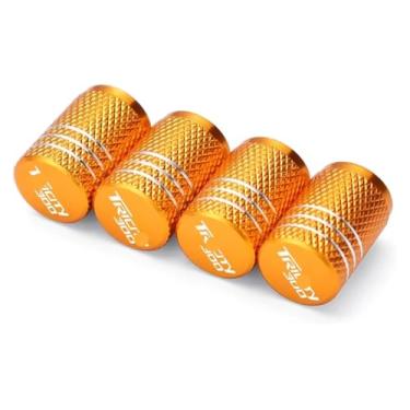 Imagem de Tampas herméticas de válvula de pneu de roda CNC para motocicleta compatíveis com Y&AMAHA TRICITY 300/125 2014-2021 (dourado 2 pares)