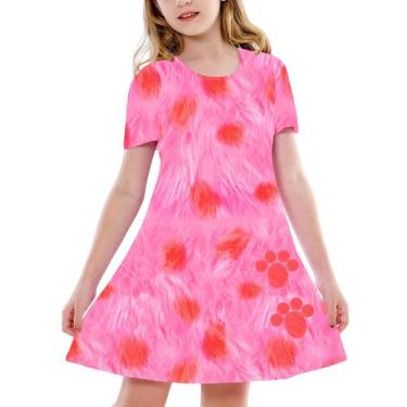 Imagem de Vestido Deerose Vestido de verão estampado rosa de Halloween de 5 a 6 