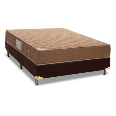 Imagem de Cama Box Casal: Colchão Molas Ortobom Hotelaria Nanolastic Orthotel Spring + Base CRC S...