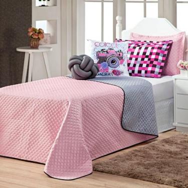 Imagem de Kit Cobre Leito Memories Dupla Face c/ Almofadas Solteiro 05 Peças - D