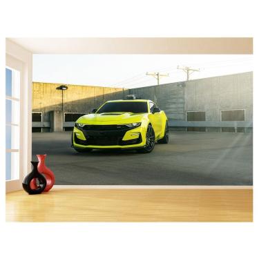 Imagem de Papel De Parede Carro Camaro Chevrolet Amarelo 3,5M Car50