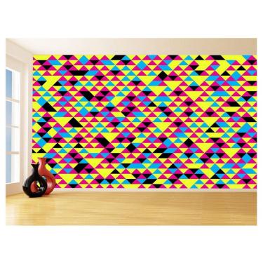 Imagem de Papel De Parede Geométrico Triângulos Abstrato 3,5M Gmt55