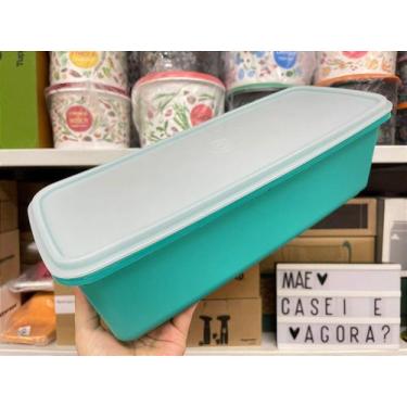 Imagem de Super Caixa Tupperware 4,3 Litros Verde com Tampa Translúcida