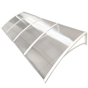 Imagem de Toldo Área Externa Policarbonato Modular 2.90x70cm Cobertura Portas e Janelas (Branco c/Translucido)