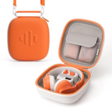 Imagem de Capa compatível com Yoto Mini (edição 2024) e acessórios, capa rígida protetora de viagem para jogador, fones de ouvido, estojo de transporte com alça de ombro, comporta até 60 cartões de audiolivro