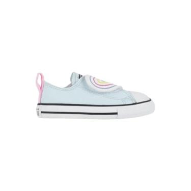 Imagem de Tênis Converse All Star Infantil 2V Ox - Cano baixo, Original, Confortável, Ideal para o dia a dia, Estilo Clássico (Azul Claro, BR, Criança de 1 a 3 anos, Numérico, 19)