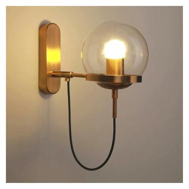 Imagem de WLHAZMWY Candeeiro pendente de cristal de cobre luzes pendentes restaurante bar escadaria quarto lâmpadas de cabeceira moderno luxo iluminação interna (luz pendente)