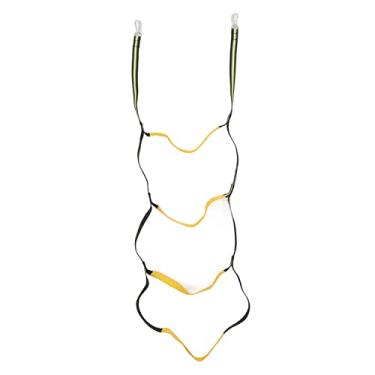 Imagem de Grcfumo Escada de corda para barco, acessórios para prancha de remo, escada de corda marinha para barco inflável, caiaque, canoagem (Vermelho 5 escadas)