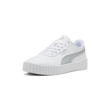 Imagem de PUMA Sapatos femininos de couro Carina, 3.0 Branco-prata, 35