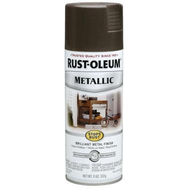 Imagem de Tinta spray Rust-Oleum impede a ferrugem metálica de bronze escuro 325 ml
