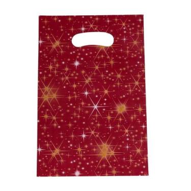 Imagem de 50 Sacola Boca de Palhaço Feliz Natal Papai Noel  Embalagem Plástica D