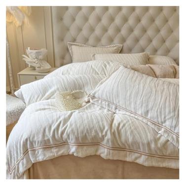 Imagem de Conjunto de capa de edredom fofo de inverno, conjunto de capa de edredom de pelúcia fofa de leite, conjunto de cama de flanela super macio e quente, capa de edredom casal (cor: 4, tamanho: cama de 2,0