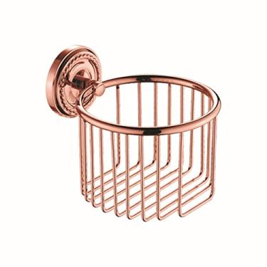 Imagem de Prateleira de toalha vintage ouro rosa latão saboneteira suporte de escova de dentes metal montado na parede rack de secador de cabelo conjunto de pingente de toalha de banheiro, 3 (10)