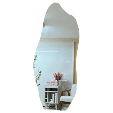 Imagem de Espelho De Corpo Inteiro Com IluminaçãO | Para ChãO Ou Parede | Ideal Para Quarto, Sala E Hall(LUZ QUENTE -FONTE 110/220,80x40)