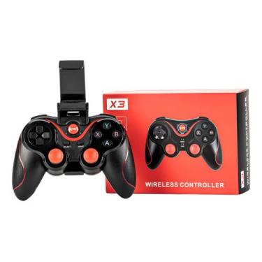Imagem de Controle Gamer S/ Fio Bluetooth Com Suporte Celular Joystick SN-X3 - N