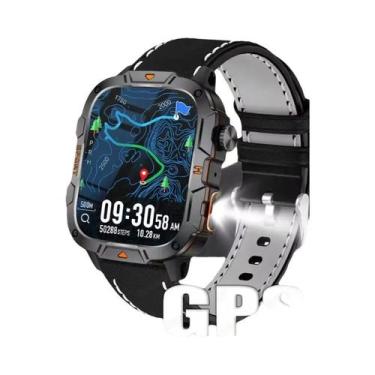Imagem de Relógio Inteligente Militar Masculino Monitor De Saúde 3ATM À Prova D'