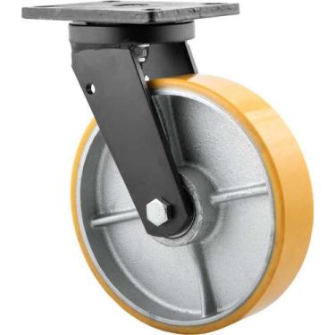Imagem de Rodízio Giratório Industrial 8'' Poliuretano + Ferro Vonder