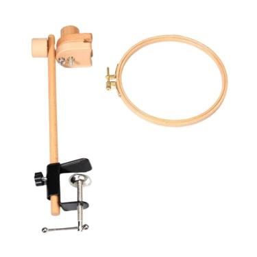 Imagem de KiBcsLic Suporte para bastidor de bordado, suporte para ponto cruz, prático de mesa para bastidor de bordado para projetos de costura, artesanato e bordado